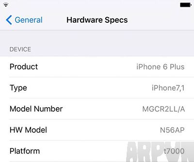 iPhone6s越狱后查看硬件规格方法iPhone6s越狱后查看硬件规格方法