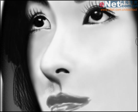 �Ƽ�Photoshop cs5���ˮī����Ůͷ����Ƭ�Ĳ�������
