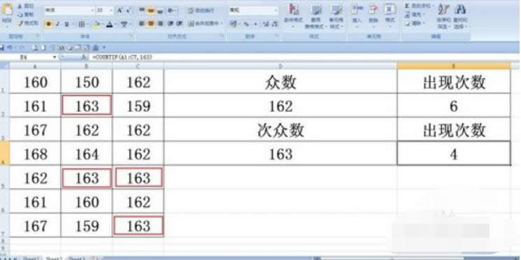 ���ʹ��Excel�е�mode����
